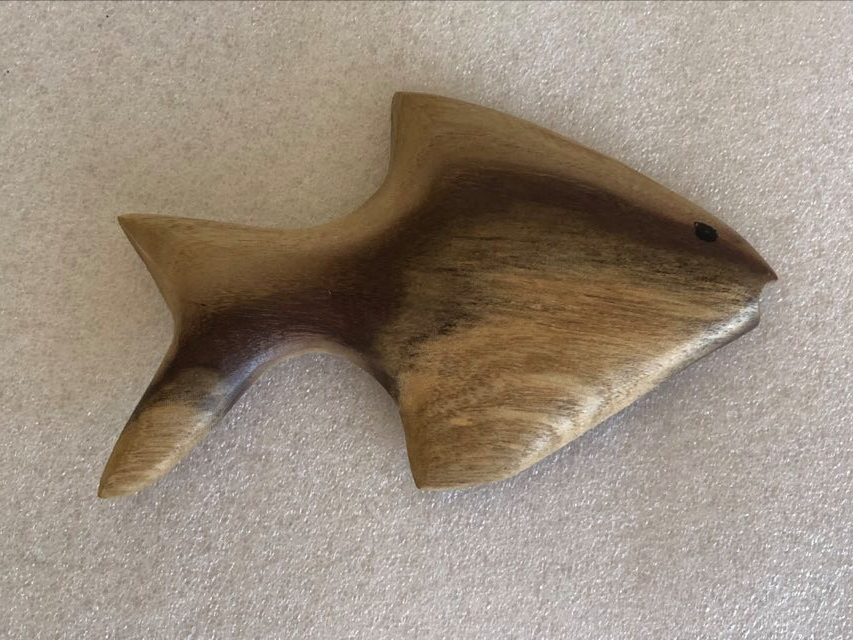 Handmade Fish Magnet in Local Burau Wood - Small