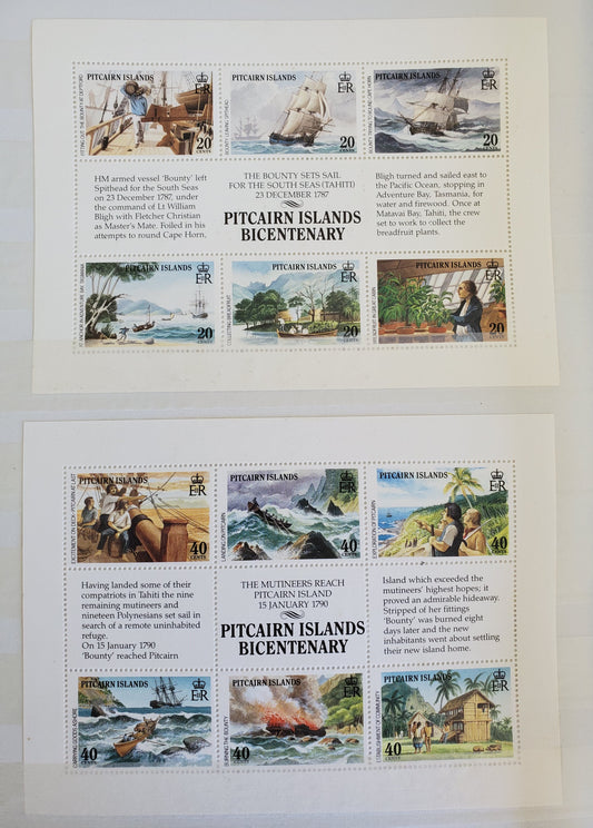 En komplett samling av Pitcairn Island Stamps - Album
