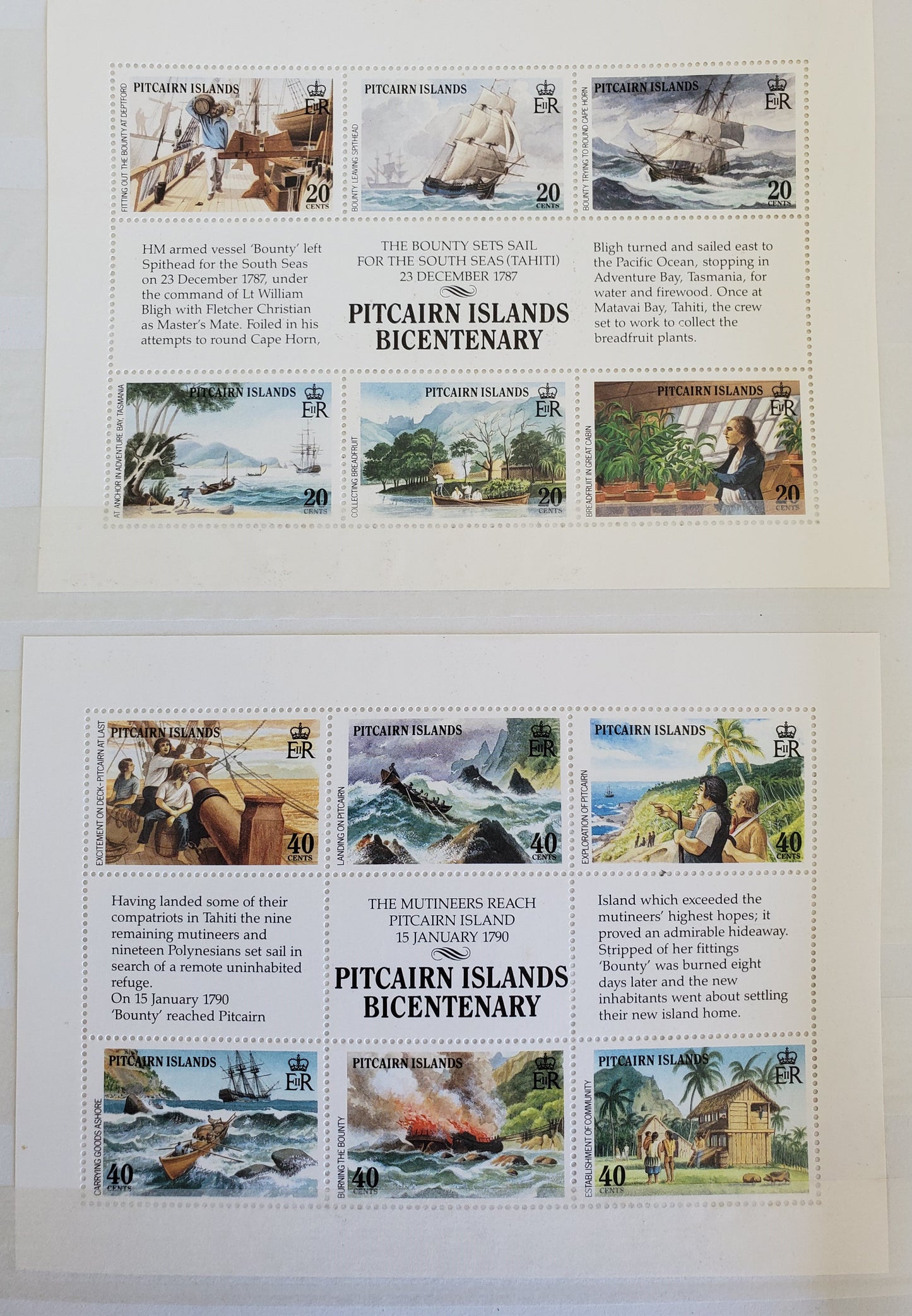 En komplett samling av Pitcairn Island Frimärken - Album