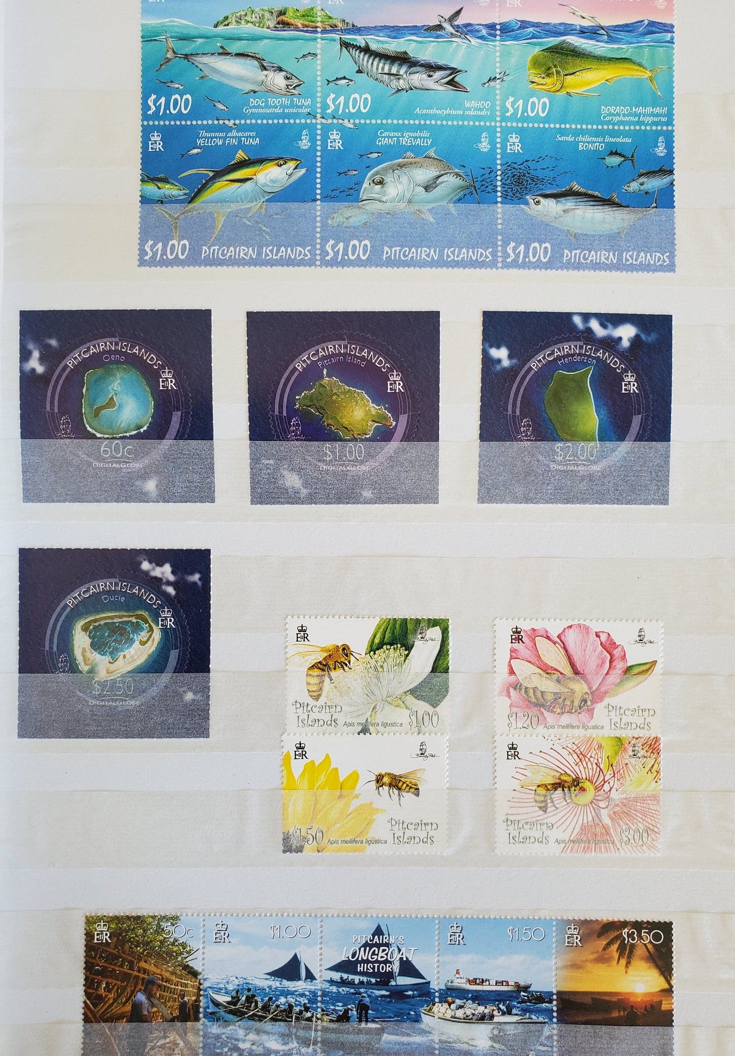 Eine komplette Sammlung von Pitcairn Island Briefmarken - Album