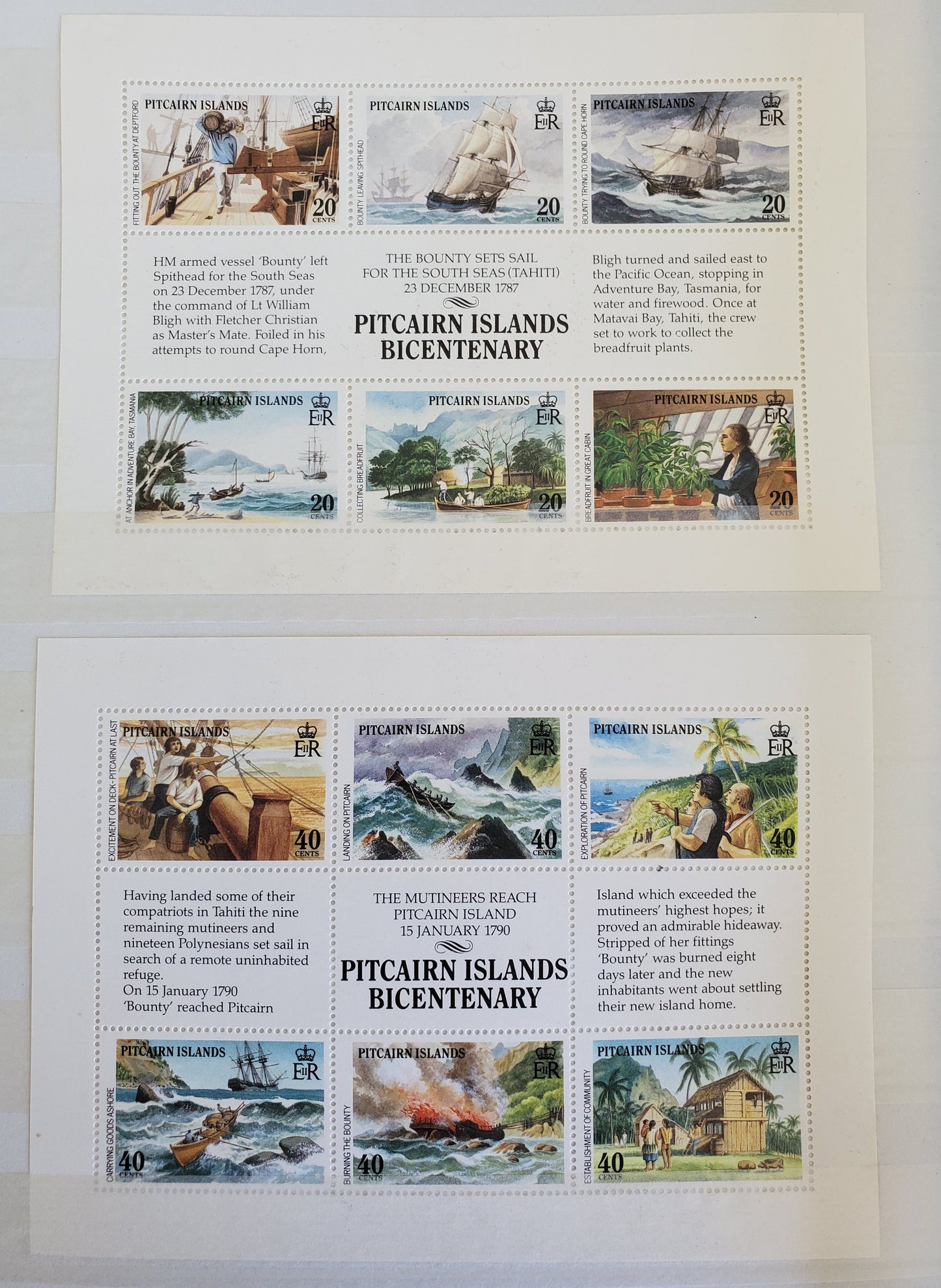 Une collection complète de timbres de l'île Pitcairn - Album