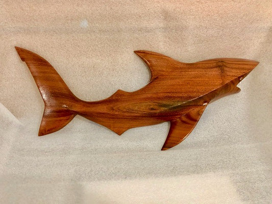 Hand carved Shark Wall Hanging from Local Miro - Medium