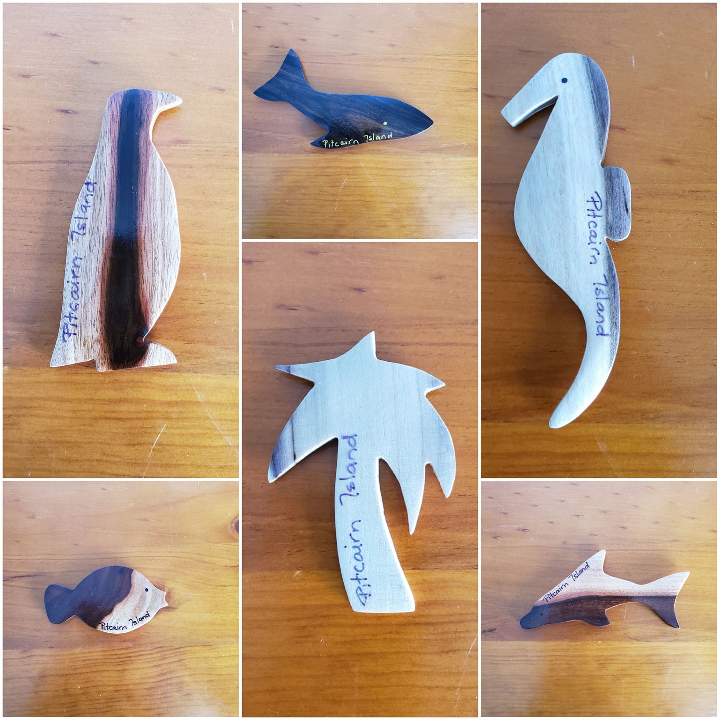 Handmade Fridge Magnets from Local Miro, Tau or Burau wood